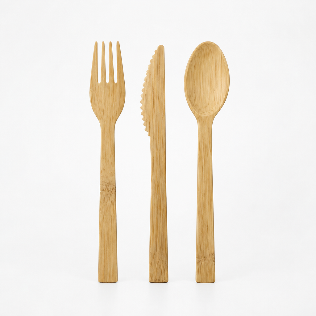 Bamboe Bestekset | Vork, Mes & Lepel